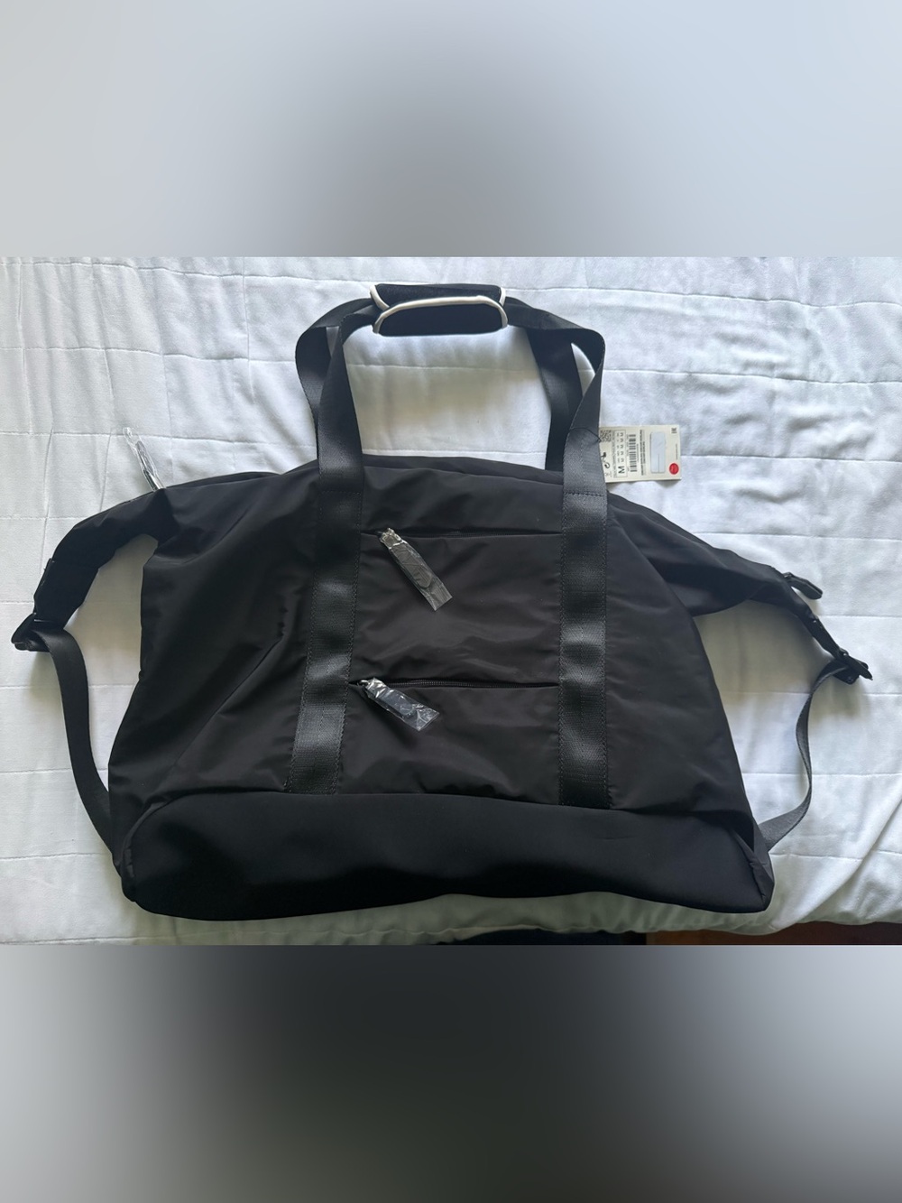 Zara Black Polyester Bowling Bag